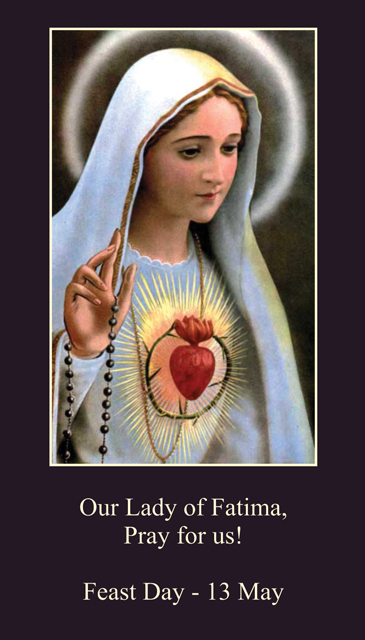 Our Lady of Fatima Prayer Card